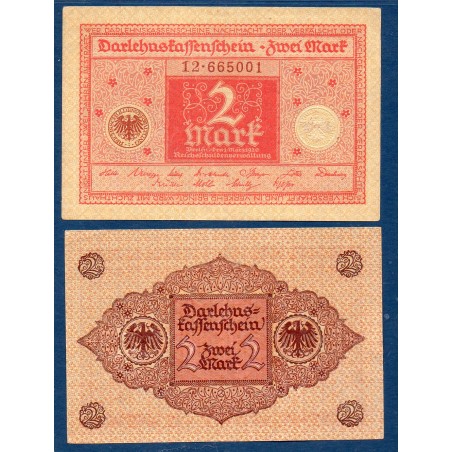 Allemagne Pick N°59, TTB Billet de banque de 2 Mark 1920