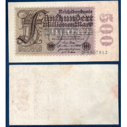 Allemagne P.110a, TTB Billet de 500 millions Mark 1923 feuilles