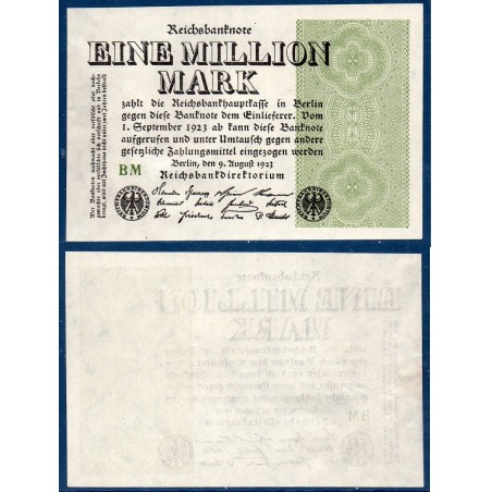 Allemagne P.102d, Sup Billet de 1 million de Mark 1923 ondulée