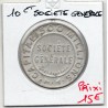 Timbre Monnaie Société générale 10 centimes non daté France pièce de nécessité