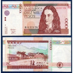 Colombie Pick N°453k, TTB Billet de banque de 10000 Pesos 20.8.2007