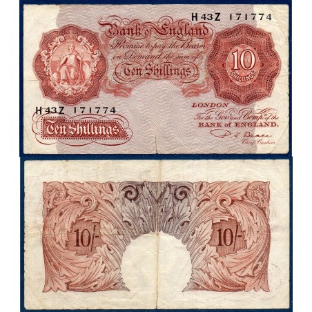 Grande Bretagne P.368b TB billet de 10 shillings 1949-1955 rouge