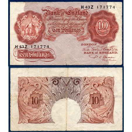 Grande Bretagne Pick N°368b TB billet de banque 10 shillings 1949-1955