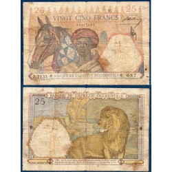 AOF P.27, B- Billet de 25 Francs 9.1.1942 chiffres rouges