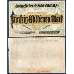 Mainz Mayence Gross Notgeld TB 500 millions mark, 1923