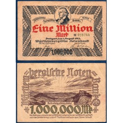 Stuttgart Gross Notgeld TTB 1000000 mark, 1923