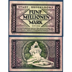 Dusseldorf Gross Notgeld TTB 5 Millions mark, 1923