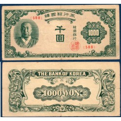 Corée du Sud Pick N°8, TTB Billet de banque de 1000 Won 1950
