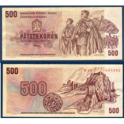 Tchécoslovaquie Pick N°93b, TTB Billet de banque de 500 Korun 1973