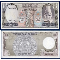 Syrie Pick N°105f, TTB Billet de banque de 500 Pounds 1992
