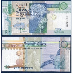 Seychelles Pick N°36a, Billet de banque de 10 Rupees 1998