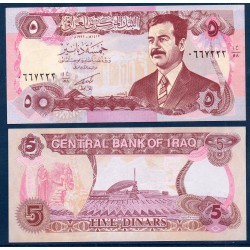 Irak Pick N°80a, Billet de banque de 5 Dinars 1992