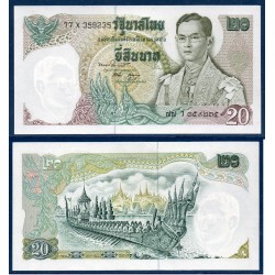 Thaïlande Pick N°84a, Neuf Billet de banque de banque de 20 Bath 1971-1981