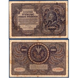 Pologne Pick N°29, TB Billet de banque de 1000 Marek 1919