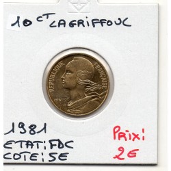 10 centimes Lagriffoul 1981 FDC, France pièce de monnaie