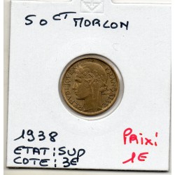 50 centimes Morlon 1938 Sup, France pièce de monnaie