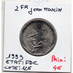 2 francs Jean Moulin Nickel 1993 FDC, France pièce de monnaie
