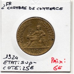 Bon pour 2 francs Commerce Industrie 1924 Sup-, France pièce de monnaie