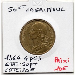 50 centimes Lagriffoul 1963 4 plis Sup+, France pièce de monnaie