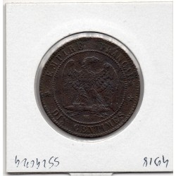 10 centimes Napoléon III tête nue 1854 BB Petite Abeille, France pièce de monnaie