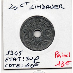 20 centimes Lindauer 1945 Sup, France pièce de monnaie