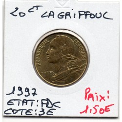 20 centimes Lagriffoul 1997 FDC, France pièce de monnaie