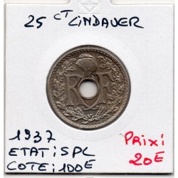 25 centimes Lindauer 1937 Spl, France pièce de monnaie
