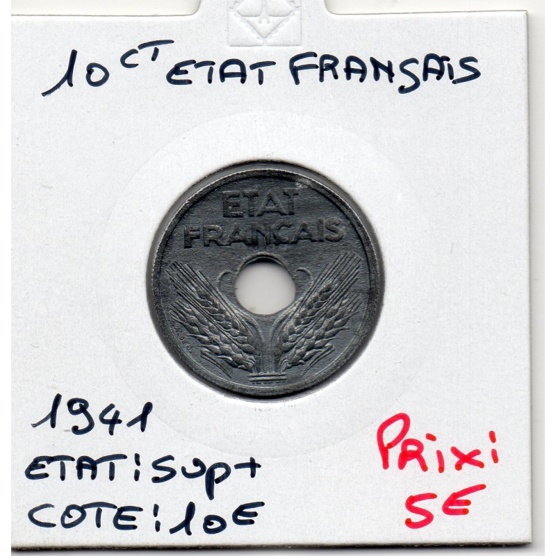 10 centimes état Français 1941 Sup+, France pièce de monnaie