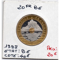 20 francs Mont St Michel 1998 BE FDC, France pièce de monnaie