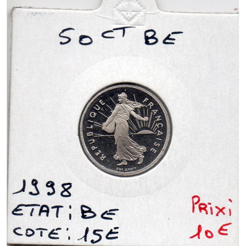 1/2 Franc Semeuse Nickel 1998 BE FDC, France pièce de monnaie