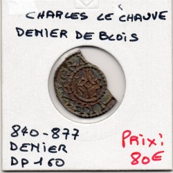 Denier de Blois Charles II le Chauve (843-877) pièce de monnaie Carolingienne