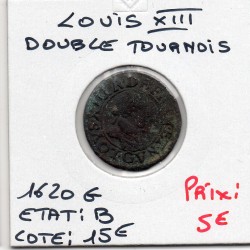 Double Tounois 1620 G Poitier Louis XIII pièce de monnaie royale
