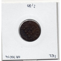 Double Tounois 1642 A Corbeil Louis XIII pièce de monnaie royale