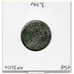 Liard de France 1657 B Acquigny TB Louis XIV pièce de monnaie royale