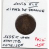 Liard de France 1655 C Caen TB Louis XIV pièce de monnaie royale