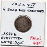 4 Sols des traitants 1677 D Vimy Louis XIV TTB- pièce de monnaie royale