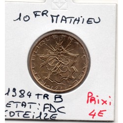 10 francs Mathieu 1984 tranche B FDC, France pièce de monnaie