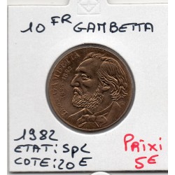 10 francs Gambetta 1982 Spl, France pièce de monnaie