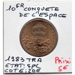 10 francs Conquete de l'espace 1983 tranche A Spl, France pièce de monnaie