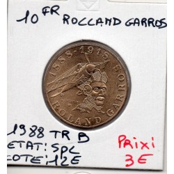 10 francs Roland Garros 1988 tranche B Spl, France pièce de monnaie