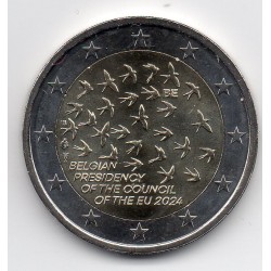 2 euro commémorative Belgique 2024 Présidence union Européenne piece de monnaie €