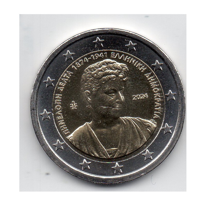 2 euro commémorative Grèce 2024 Pénélope Delta piece de monnaie €