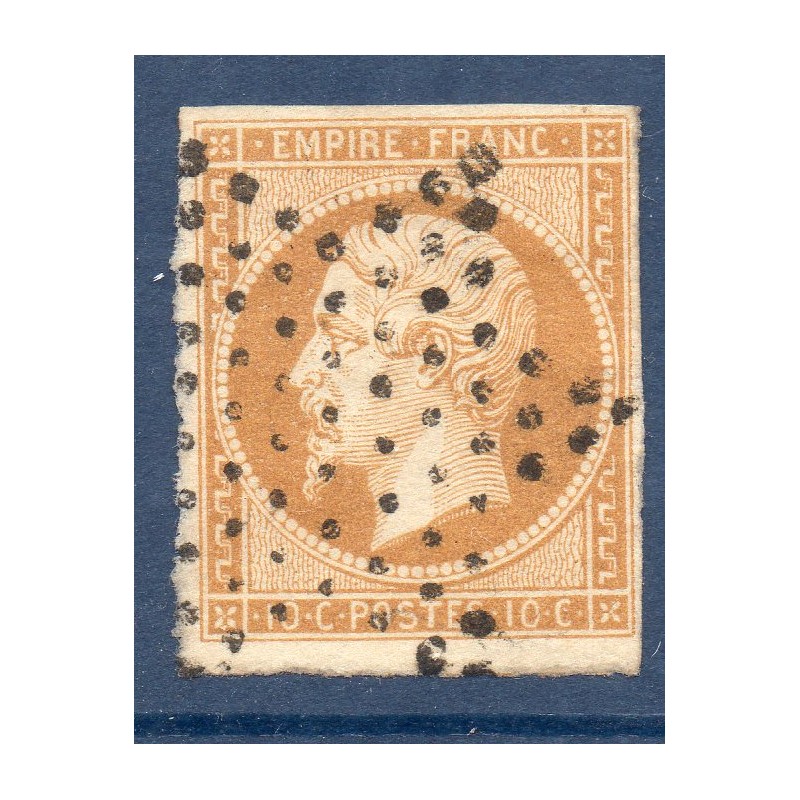 Timbre France Yvert No 13A Type I Empire 10c Bistre Oblitéré Etoile Paris