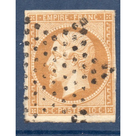 Timbre France Yvert No 13A Type I Empire 10c Bistre Oblitéré Etoile Paris