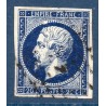 Timbre France Yvert No 14Ab Type I Empire 20c Bleu noir Oblitéré