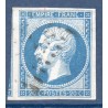 Timbre France Yvert No 14B Type II Empire 20c Bleu Oblitéré