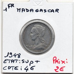 Madagascar 1 franc 1948 Sup+, Lec 98 pièce de monnaie