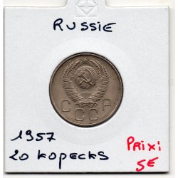 Russie 20 Kopecks 1957 Spl, KM Y118 pièce de monnaie