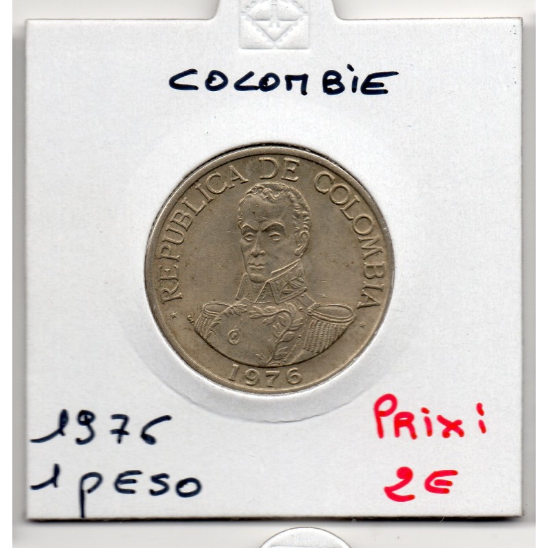 Colombie 1 peso 1972 Sup, KM 258 pièce de monnaie