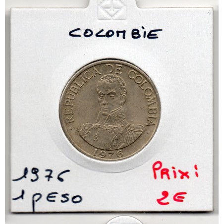 Colombie 1 peso 1972 Sup, KM 258 pièce de monnaie